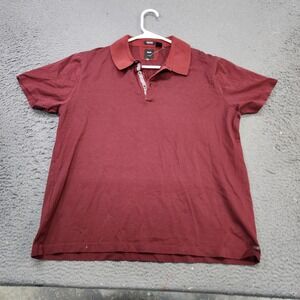 Hugo Boss Polo Shirt Mens XL Red Stripe Tailored Regular Fit Casual Cotton